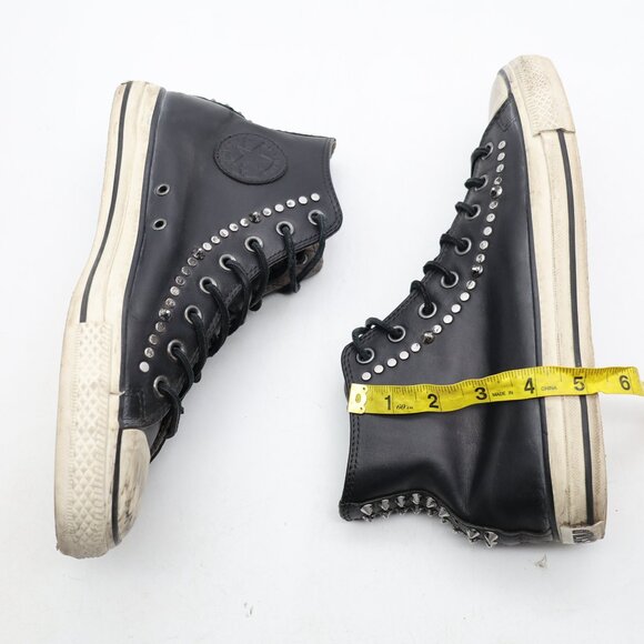 Converse X John Varvatos Men's 10 Women's 12 Studded Hi Leather Black 125707C - Picture 7 of 14
